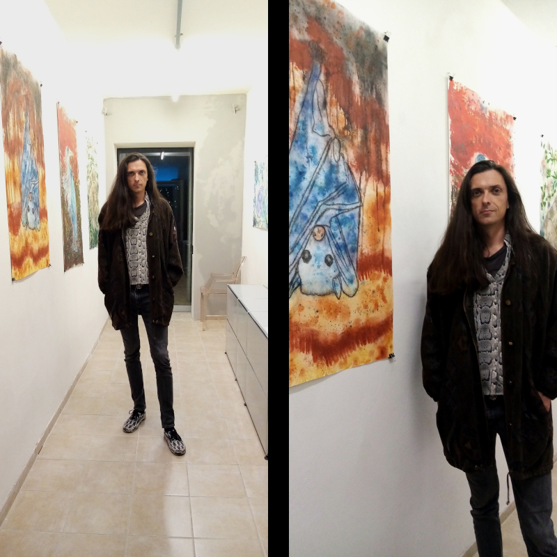 a photo of an art exhibition